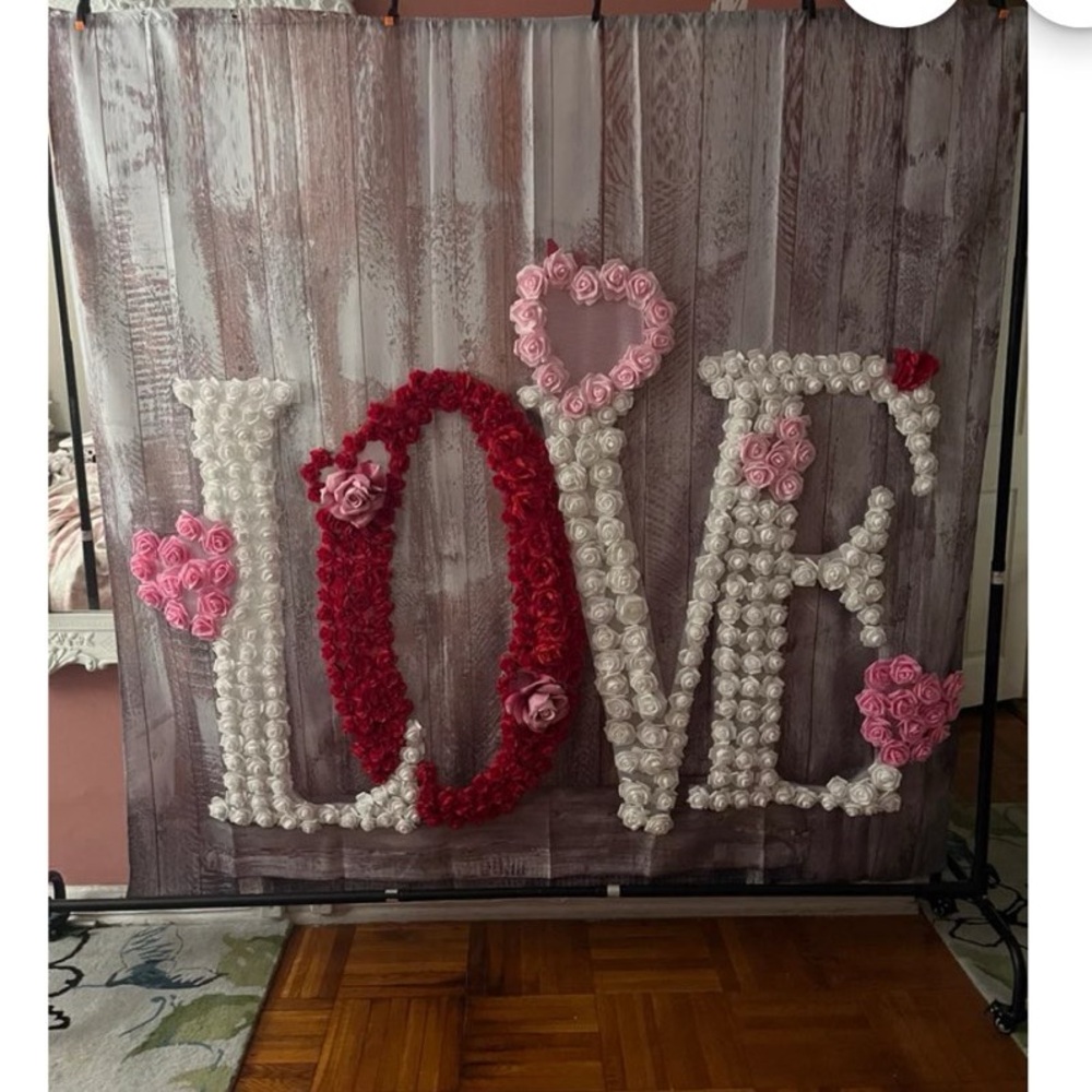 Handmade LOVE Flower wall/wedding backdrop/flower backdrop